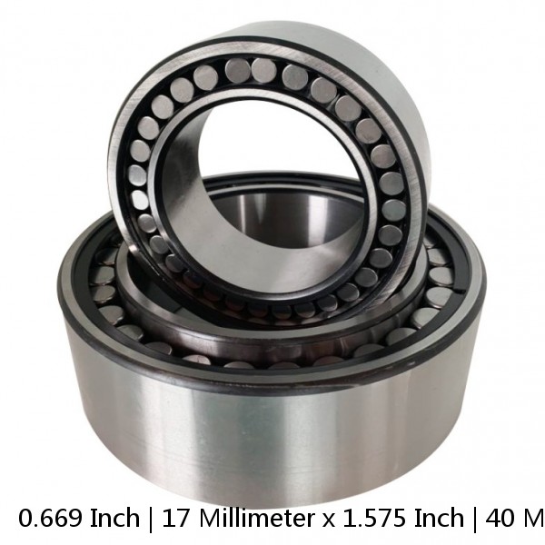 0.669 Inch | 17 Millimeter x 1.575 Inch | 40 Millimeter x 0.472 Inch | 12 Millimeter  CONSOLIDATED BEARING N-203  Cylindrical Roller Bearings